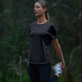 No Timid Souls Women's FLOWDRY Tempo Short Sleeve New Black