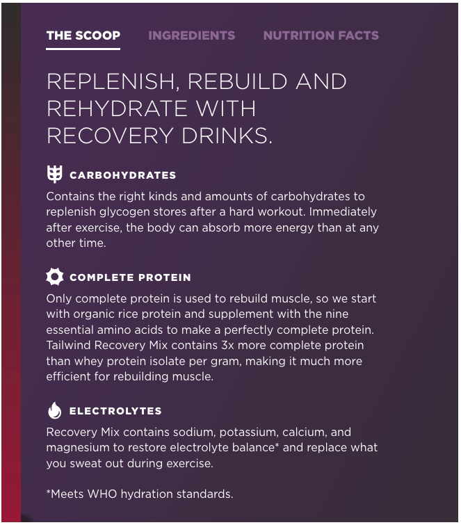 Tailwind Recovery Mix - Run Vault