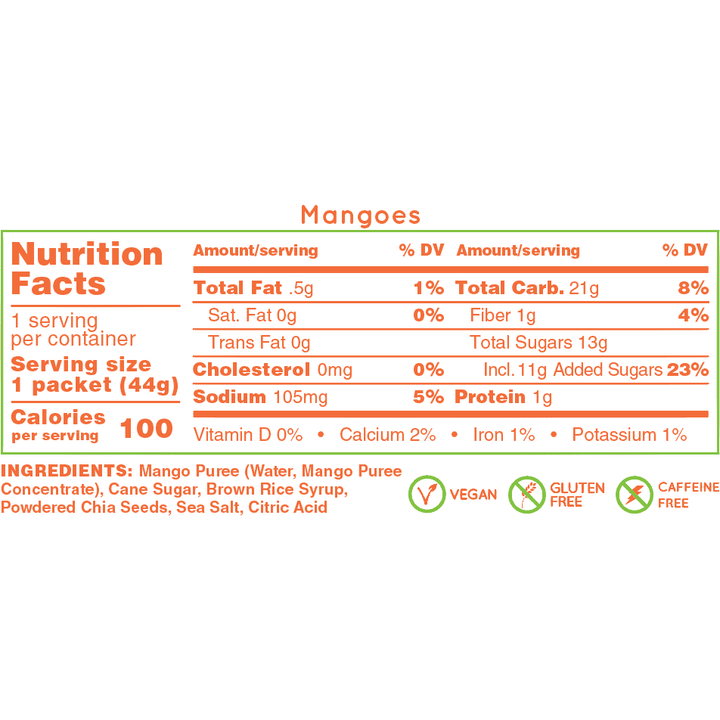 Huma Energy Gels Original - Mangoes - Run Vault