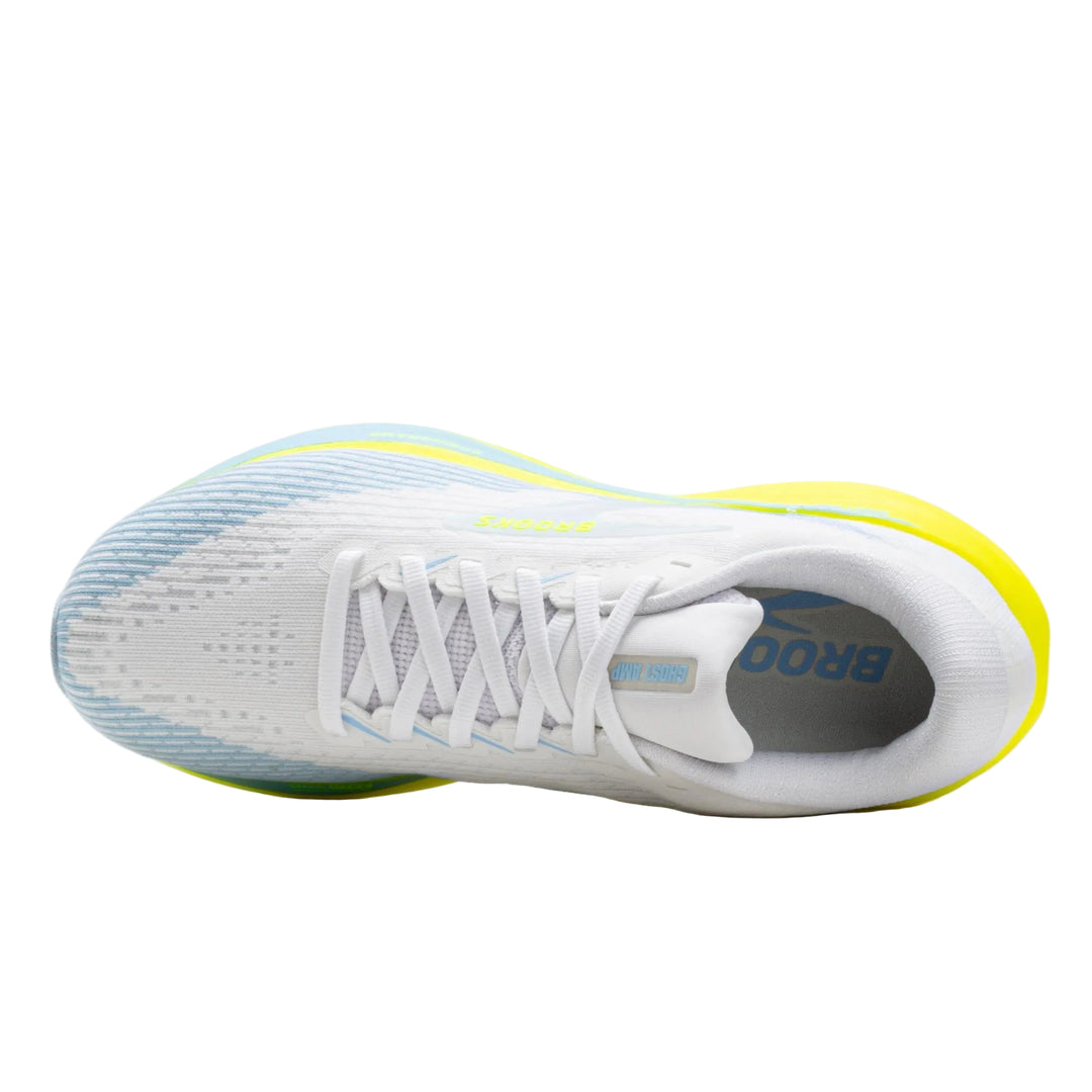 Brooks Ghost AMP Women's White/Blue/Nightlife - angle 2