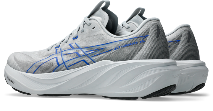 Asics GT-2000 15 Men's 2E Wide Piedmont Grey/Neon Blue pair front three-quarter view