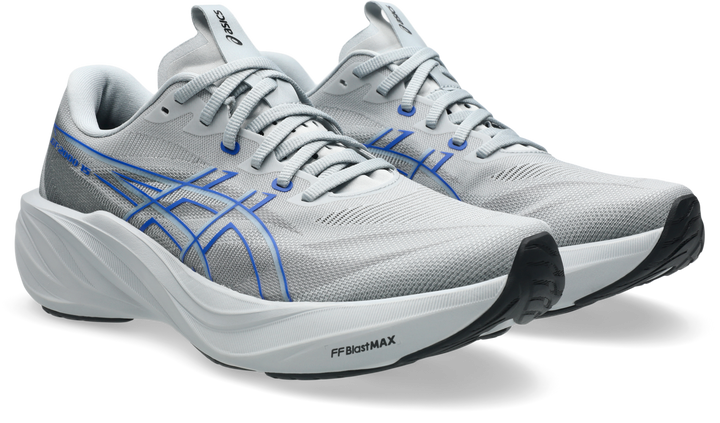 Asics GT-2000 15 Men's 2E Wide Piedmont Grey/Neon Blue rear three-quarter view
