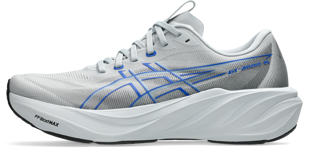Asics GT-2000 15 Men's 2E Wide Piedmont Grey/Neon Blue medial view