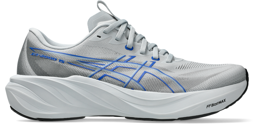 Asics GT-2000 15 Men's 2E Wide Piedmont Grey/Neon Blue lateral right view