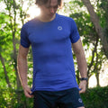 No Timid Souls Men's GLIDE360 Short Sleeve (Logo) Pacific Ocean Blue Marle
