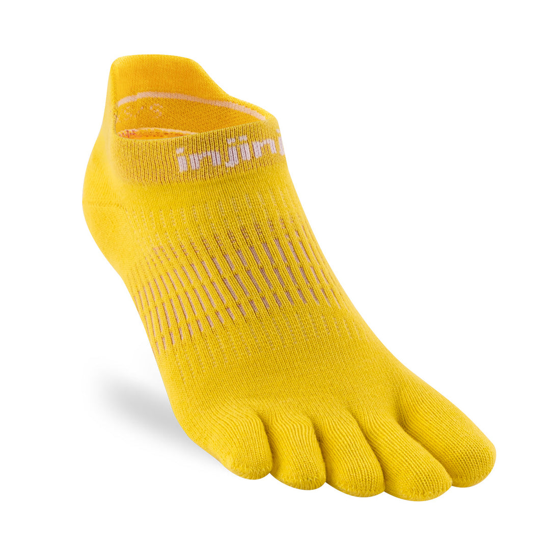 Injinji Womens RUN Lightweight No Show - Lemon - Run Vault