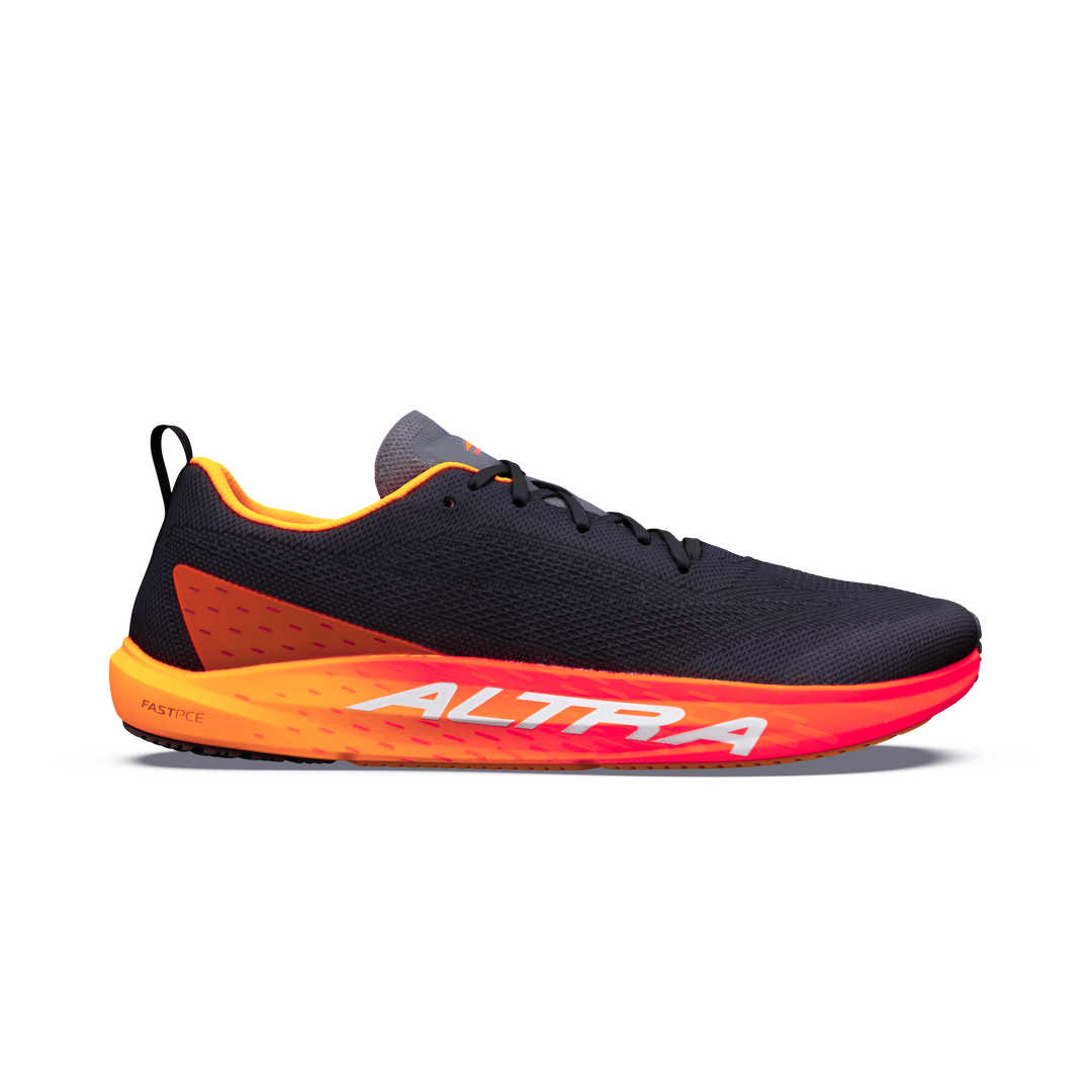 Altra Vanish Pulse Black/Orange Pop - side profile