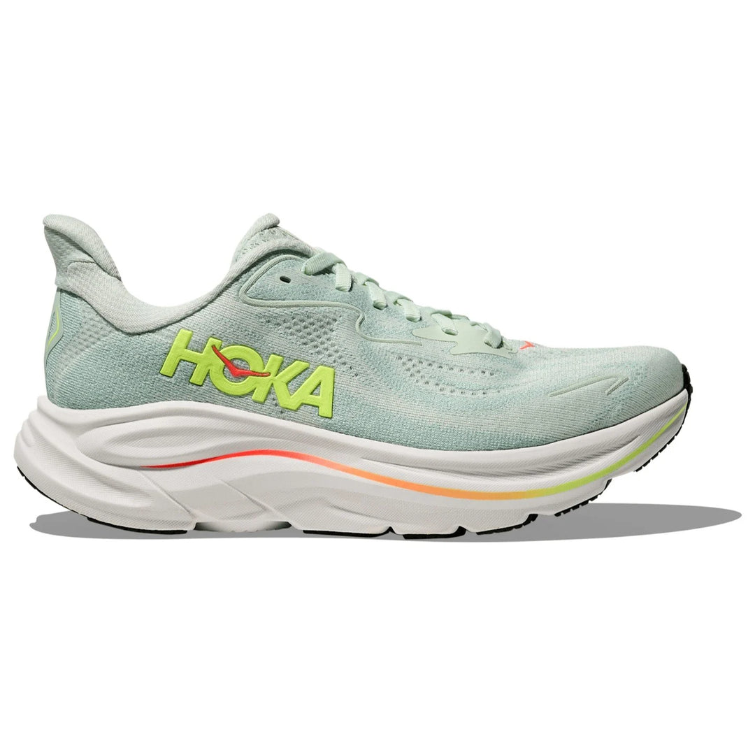 Hoka Clifton 10 - Women's Sea Glass/Neon Flame