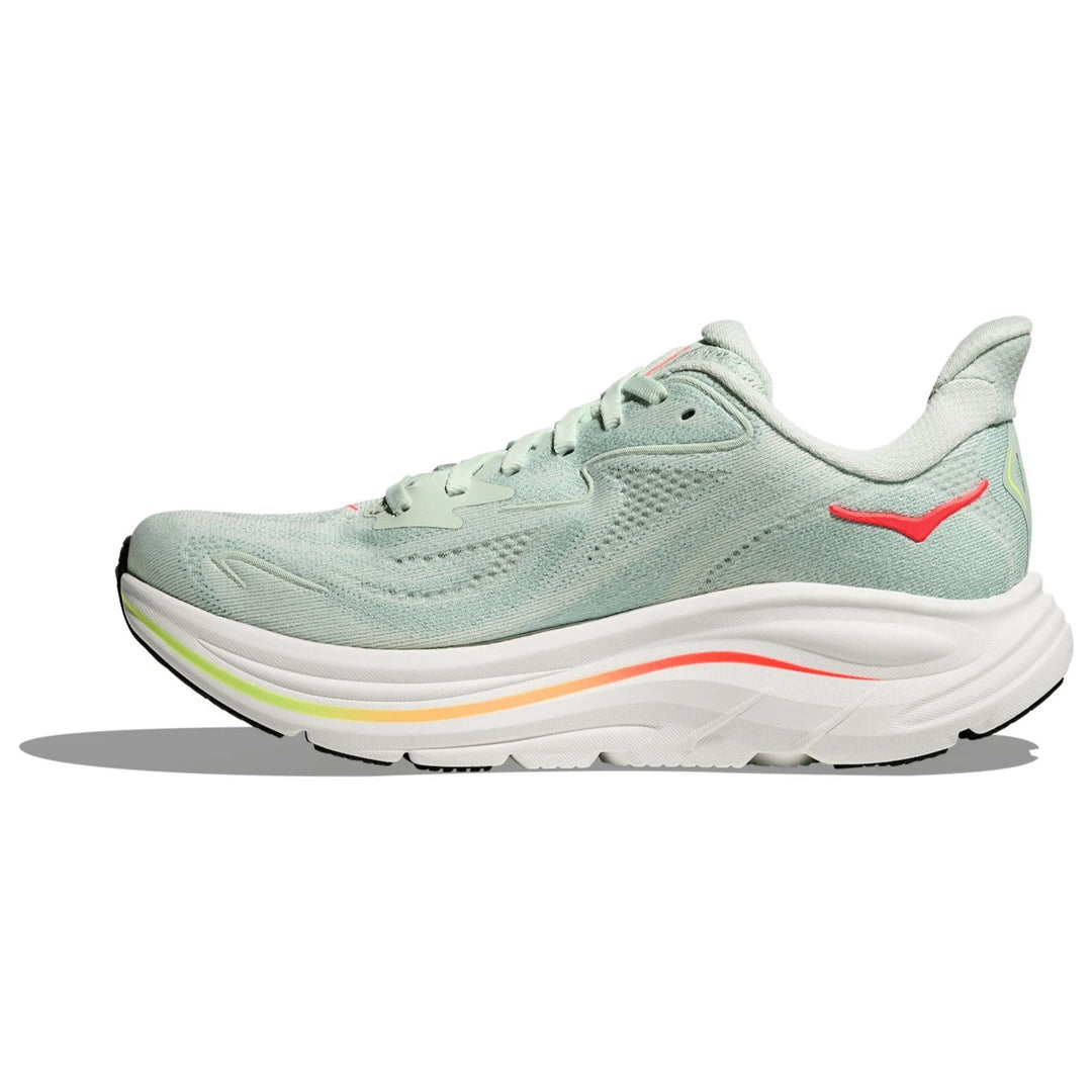 Hoka Clifton 10 - Women's Sea Glass/Neon Flame