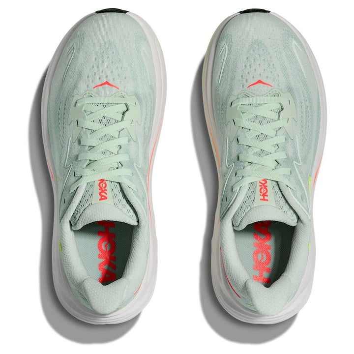 Hoka Clifton 10 - Women's Sea Glass/Neon Flame