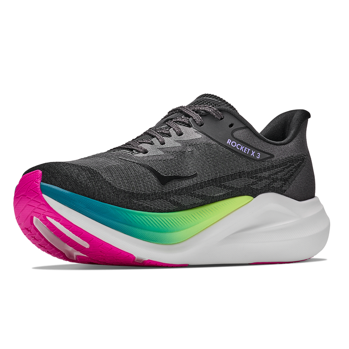 Hoka Rocket X 3 Unisex Black/Neon Nebula