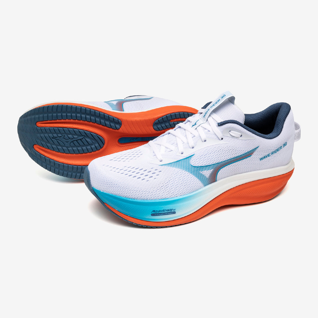 Mizuno Wave Rider 30 Men's White/Blue/Orange