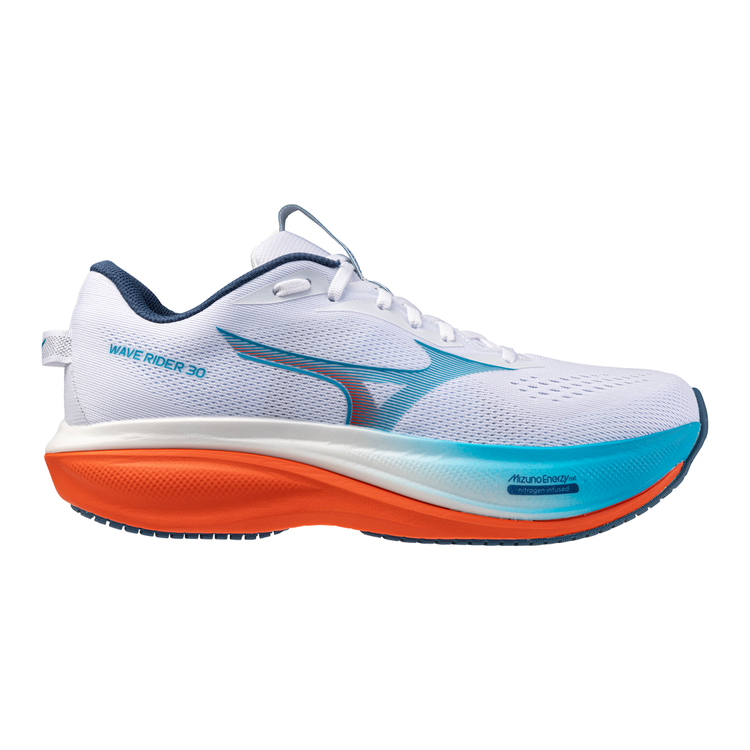 Mizuno Wave Rider 30 Men's White/Blue/Orange