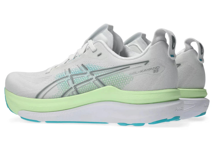 Asics Gel-Kayano 33 Men's White/Energy Aqua - Run Vault