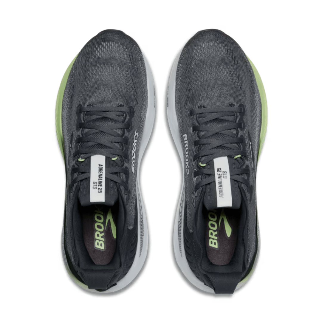 Brooks Adrenaline GTS 25 Mens WIDE Grey/Paradise Green/Spruce - Run Vault