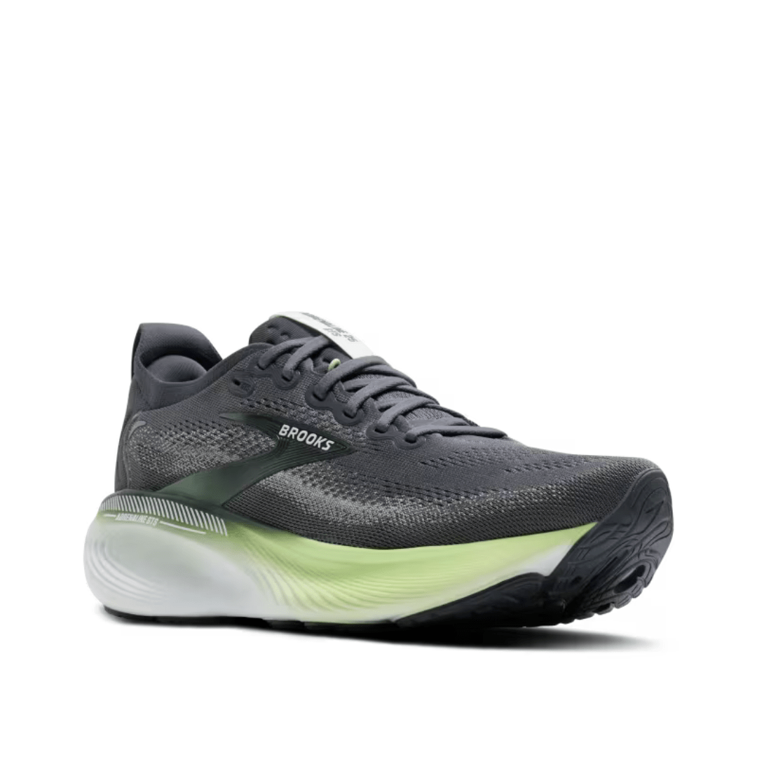 Brooks Adrenaline GTS 25 Mens WIDE Grey/Paradise Green/Spruce - Run Vault