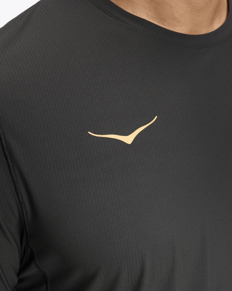 Hoka Airolite Short Sleeve 2.0 - Mens - Black/Gold - Koshi Tan - Tan - Run Vault