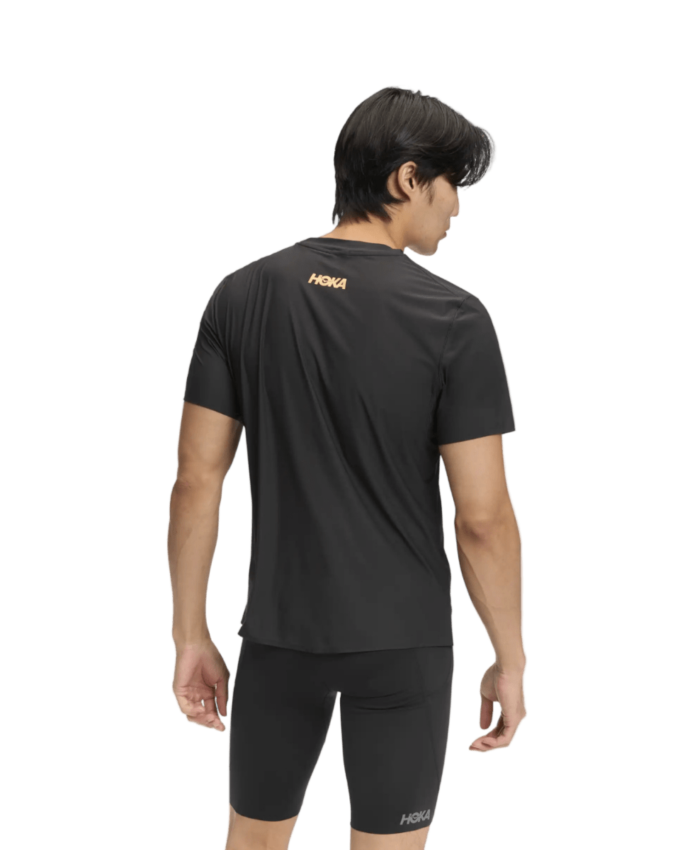 Hoka Airolite Short Sleeve 2.0 - Mens - Black/Gold - Koshi Tan - Tan - Run Vault