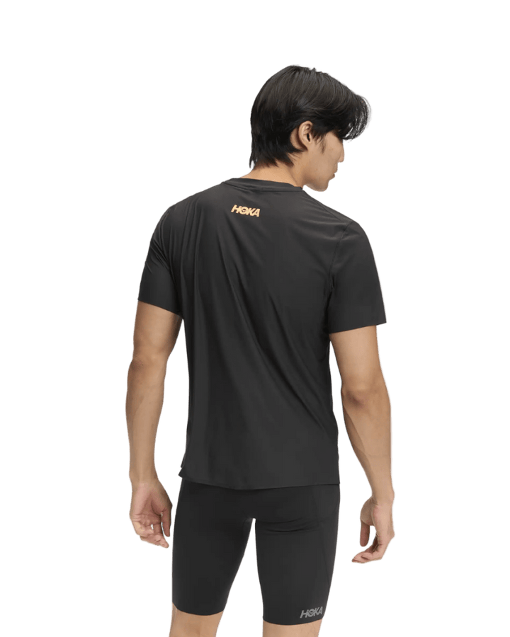 Hoka Airolite Short Sleeve 2.0 - Mens - Black/Gold - Koshi Tan - Tan - Run Vault