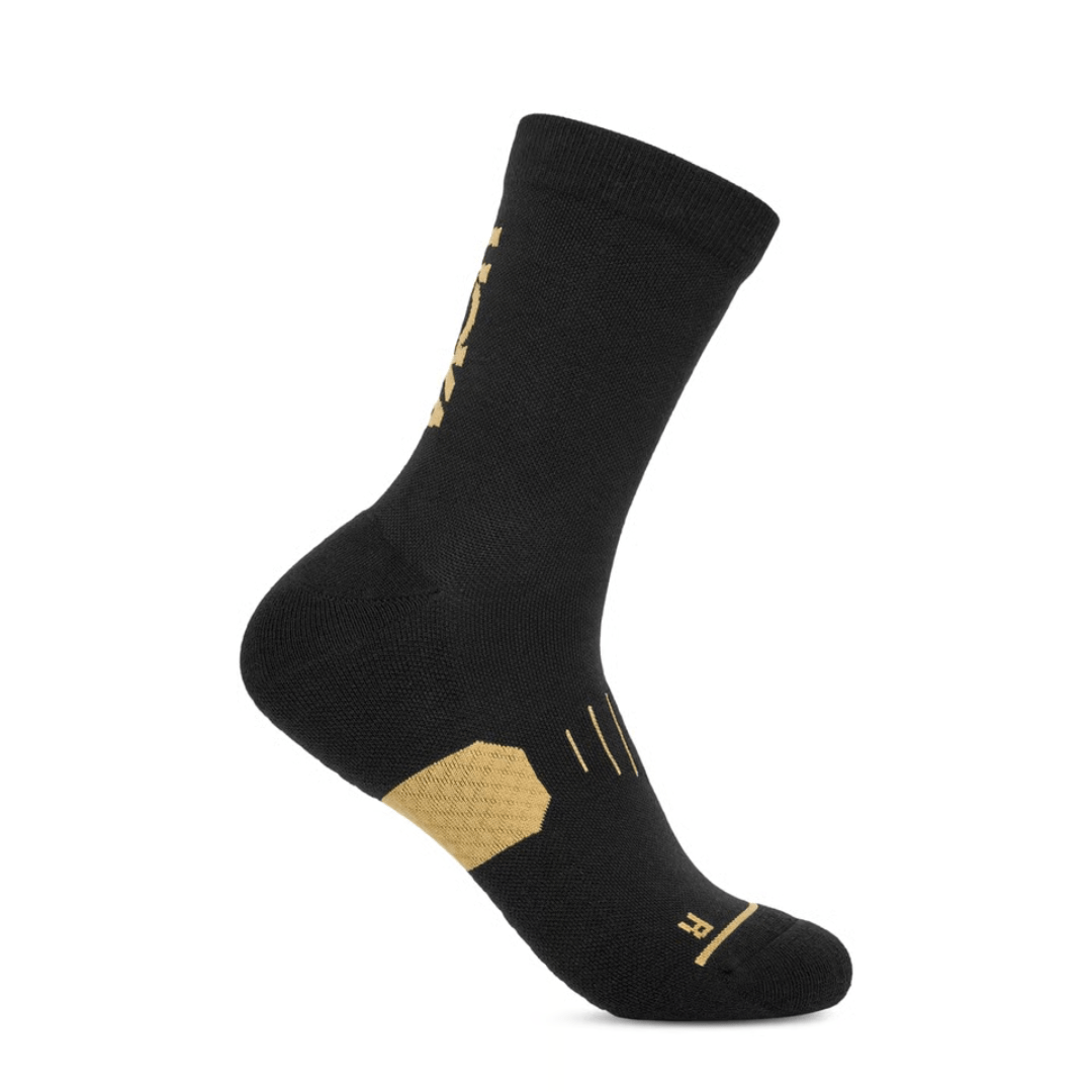 Hoka GPX Crew Run Socks - Black/Gold Koshi Tan Tan - Run Vault