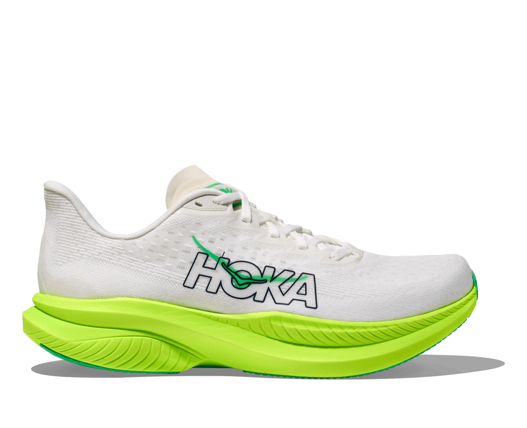 Hoka - Mach 6 - Men's - White/Neon Lime - Run Vault