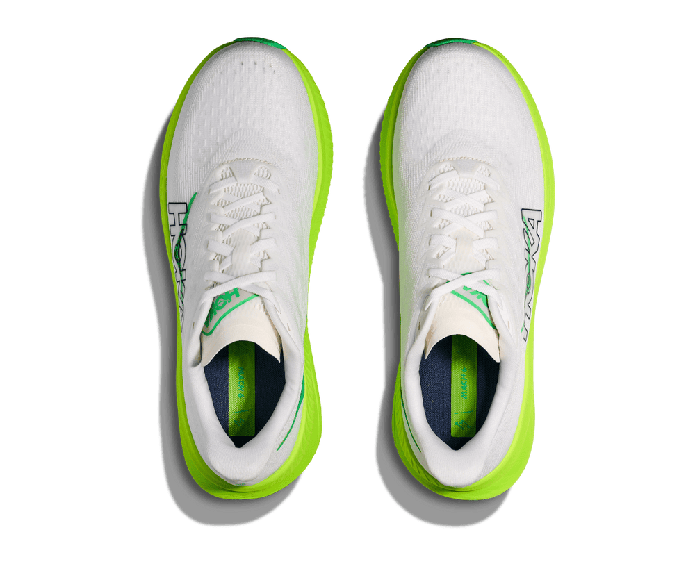 Hoka - Mach 6 - Men's - White/Neon Lime - Run Vault