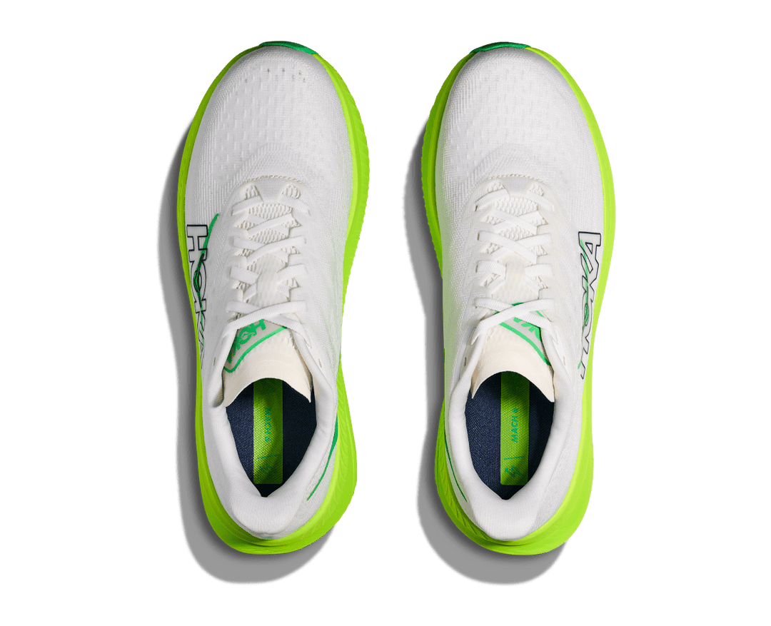 Hoka - Mach 6 - Men's - White/Neon Lime - Run Vault