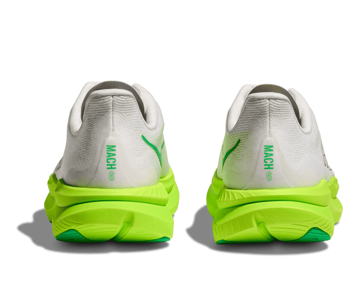 Hoka - Mach 6 - Men's - White/Neon Lime - Run Vault