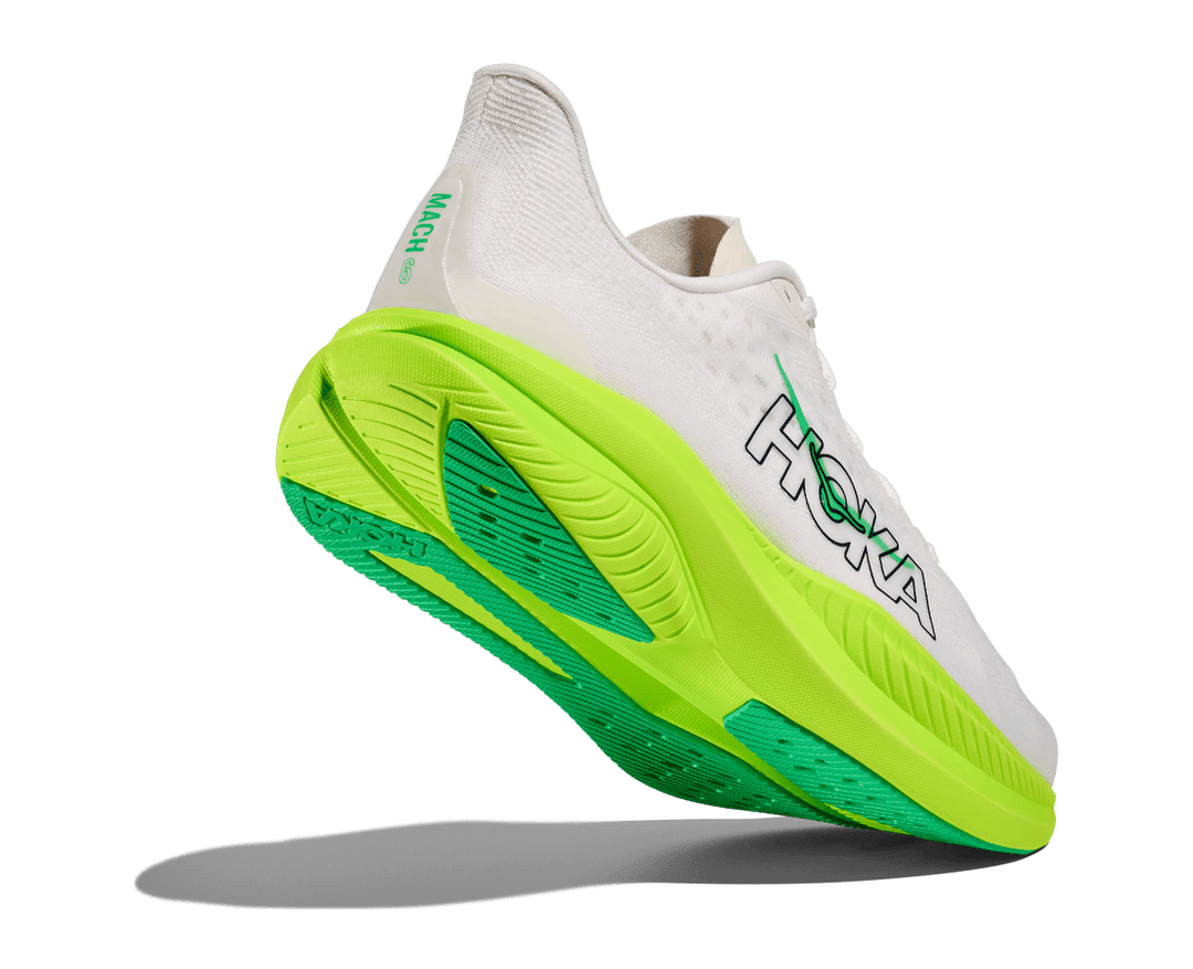 Hoka - Mach 6 - Men's - White/Neon Lime - Run Vault