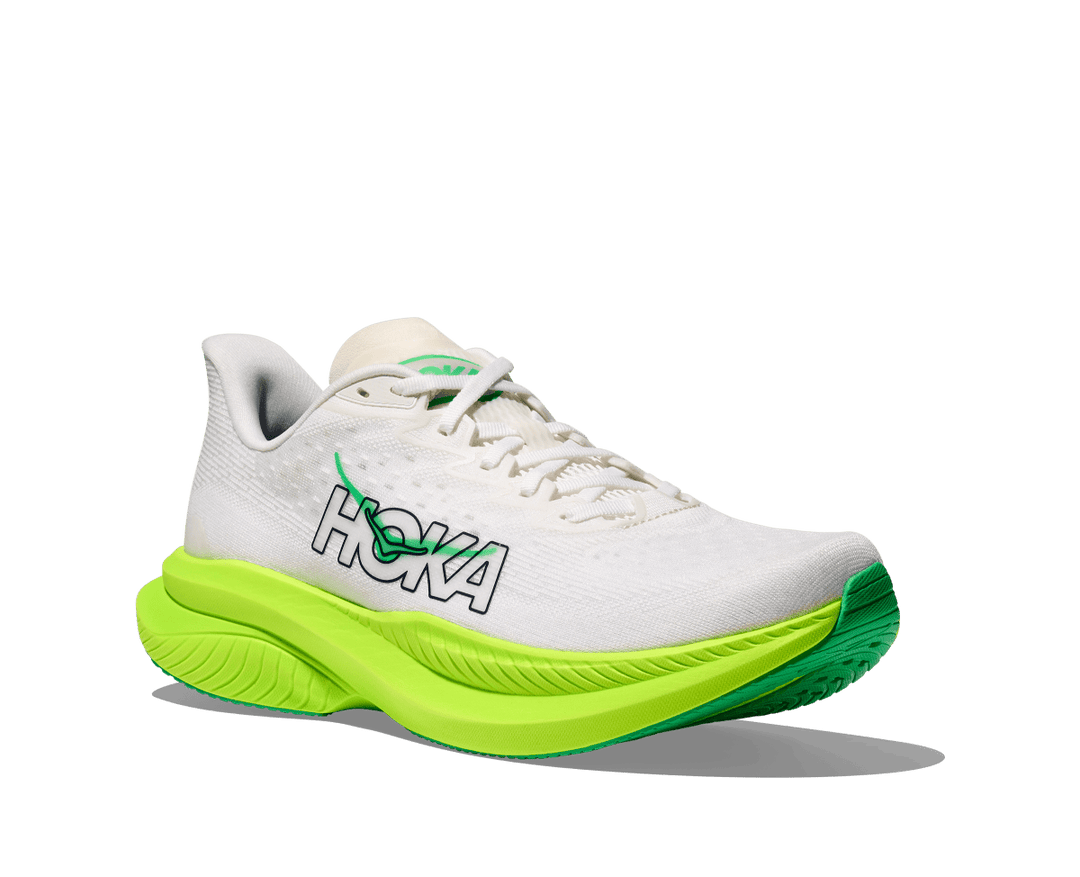 Hoka - Mach 6 - Men's - White/Neon Lime - Run Vault