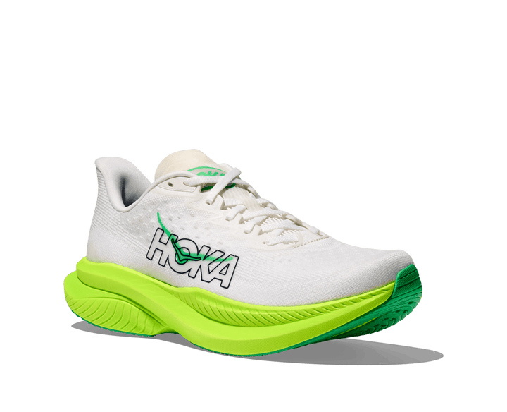 Hoka - Mach 6 - Men's - White/Neon Lime - Run Vault