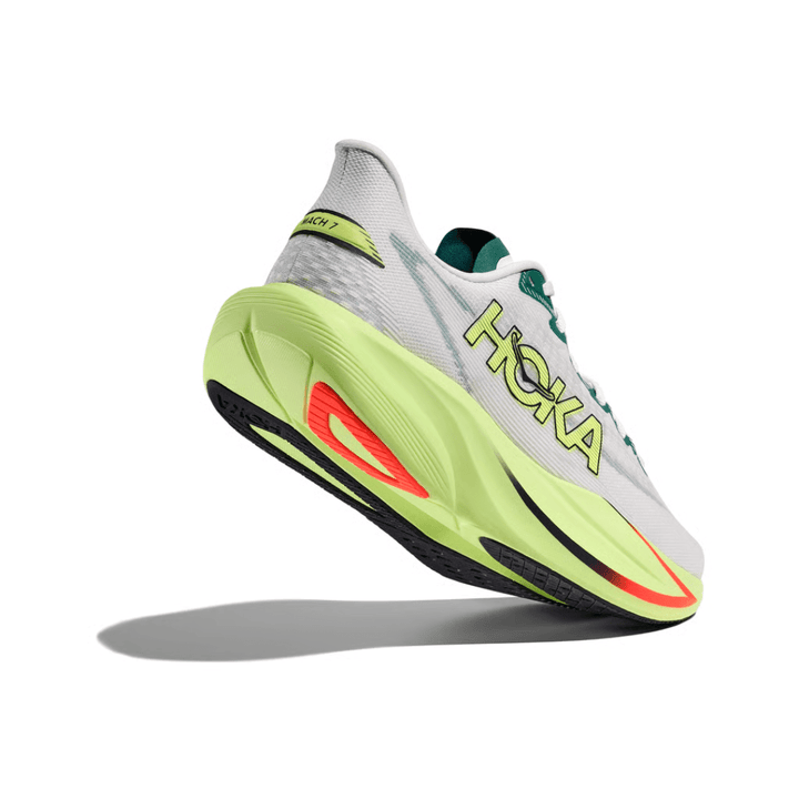 Hoka Mach 7 Men's Frost/Neon Yuzu WIDE 2E - Run Vault