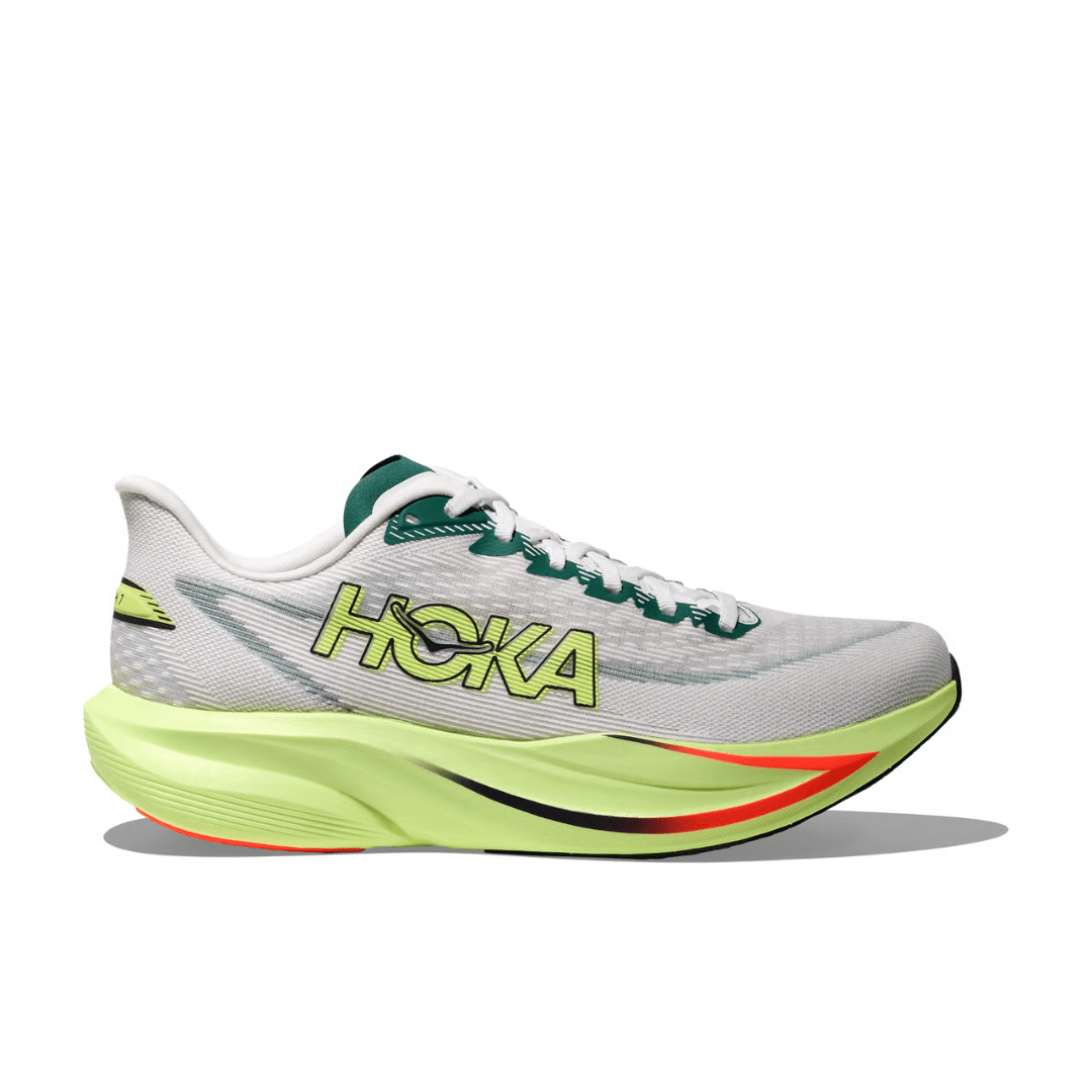 Hoka Mach 7 Men's Frost/Neon Yuzu WIDE 2E - Run Vault