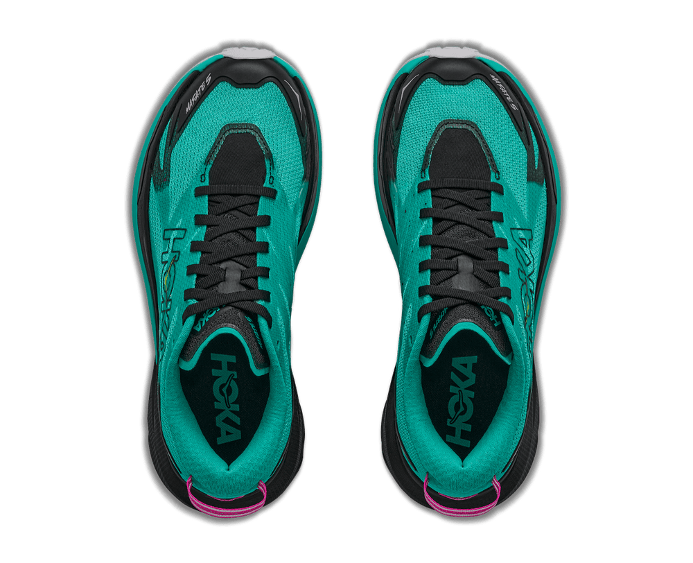 Hoka Mafate 5 Women's Black/Electric Aqua - Run Vault