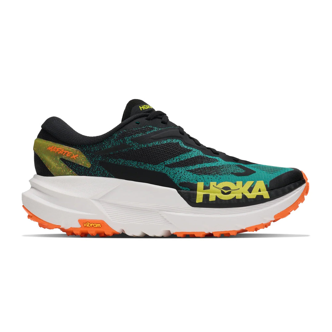 Hoka - Mafate X - Men's -Black/Electric Aqua