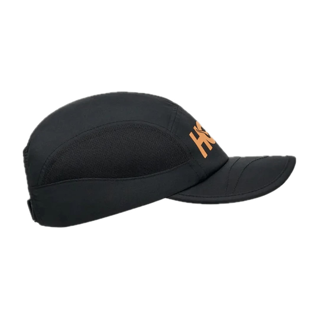 Hoka Run Hat - Black/Gold - Koshi Tan - Tan - Run Vault