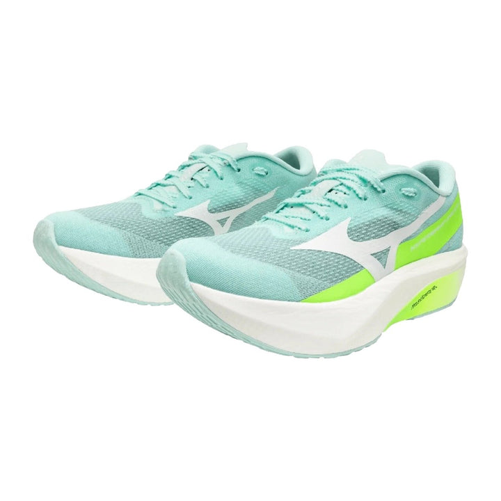 Mizuno Hyperwarp Racer Women's Dewdrops/White/Lime Burst - Run Vault