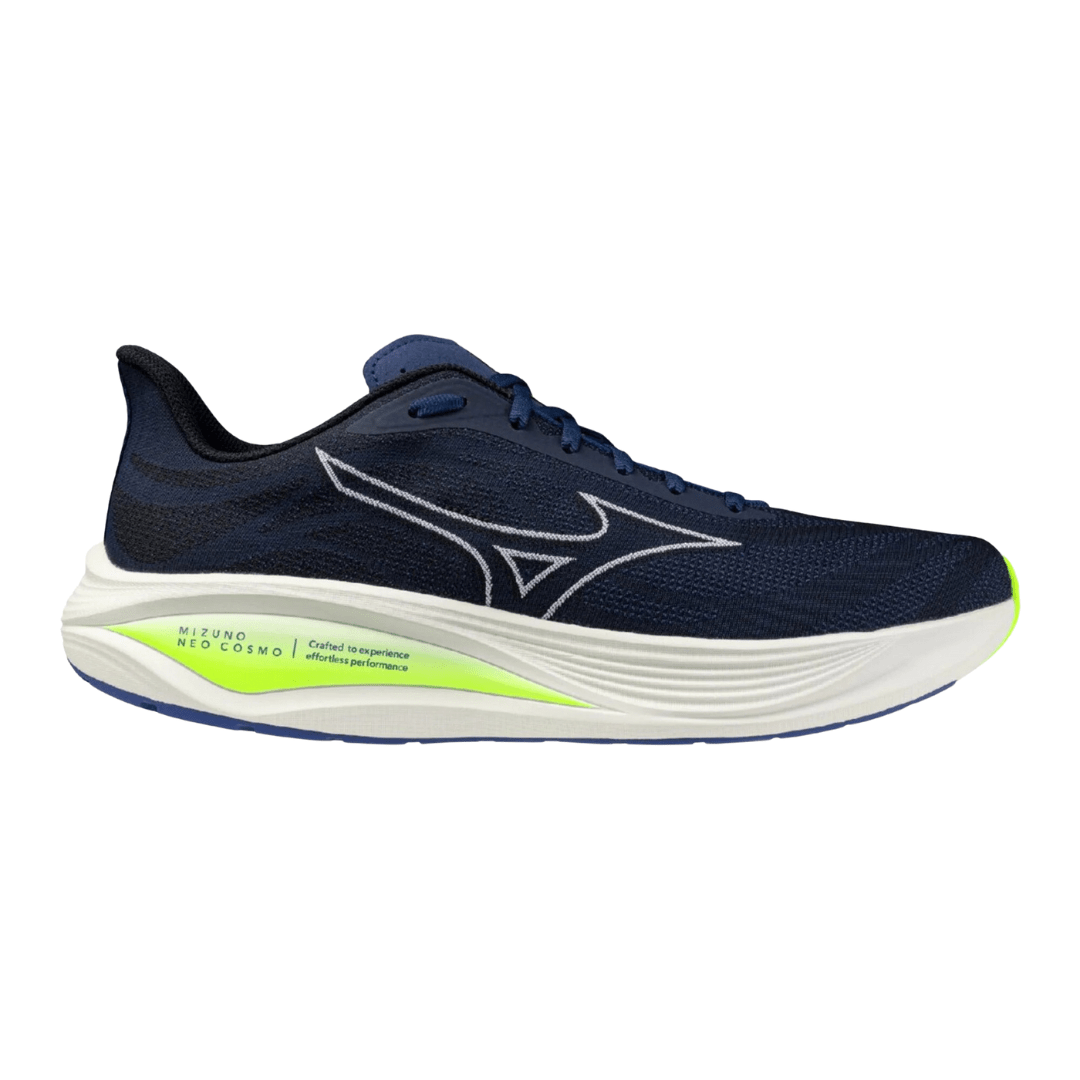 Mizuno Neo Cosmo Men's Estate Blue/White/Lightning Yellow - Run Vault