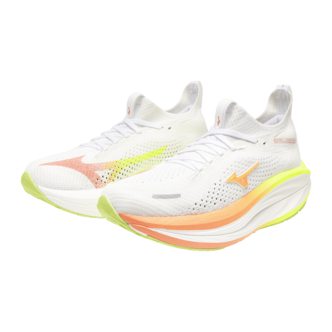 Mizuno Neo Vista 3 Women's White/Flamingo Coral/Lime Pulp - Run Vault
