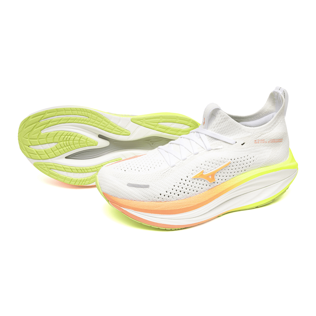 Mizuno Neo Vista 3 Women's White/Flamingo Coral/Lime Pulp - Run Vault