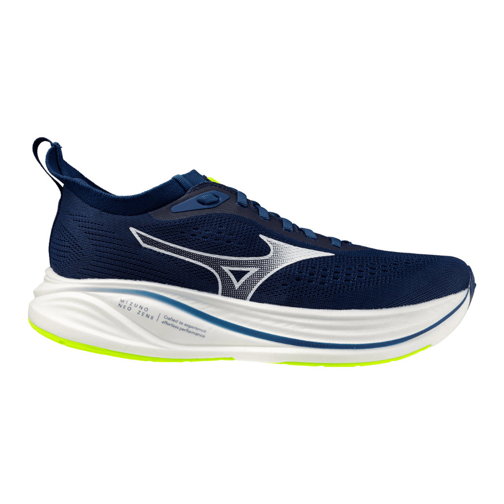 エネベイト Mizuno Neo Zen 2 Men's Estate Blue/White/Lightning Yellow – Run Vault