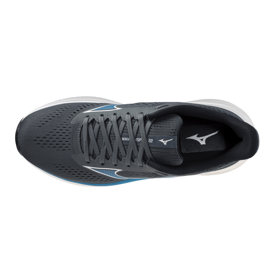 Mizuno Wave Inspire 22 Men's Slate/Blue/White WIDE 2E - Run Vault