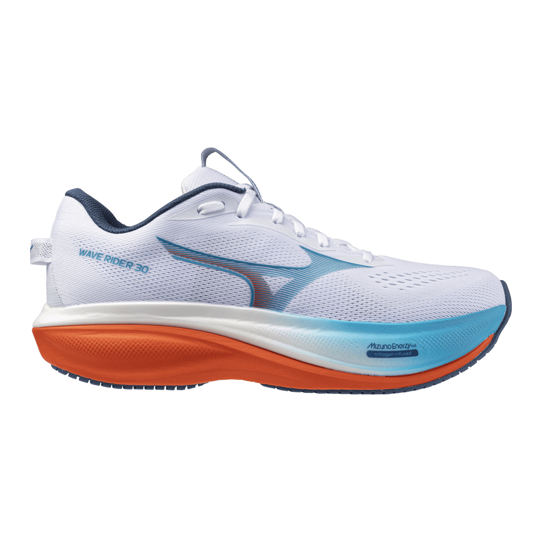 Mizuno Wave Rider 30 Men's White/Blue/Orange - Run Vault