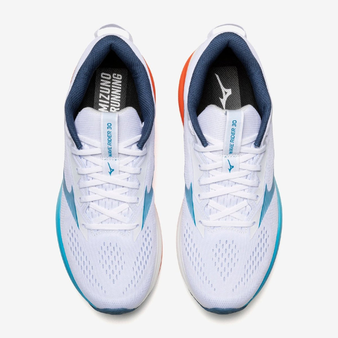 Mizuno Wave Rider 30 Men's White/Blue/Orange - Run Vault