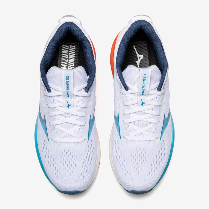 Mizuno Wave Rider 30 Men's White/Blue/Orange - Run Vault