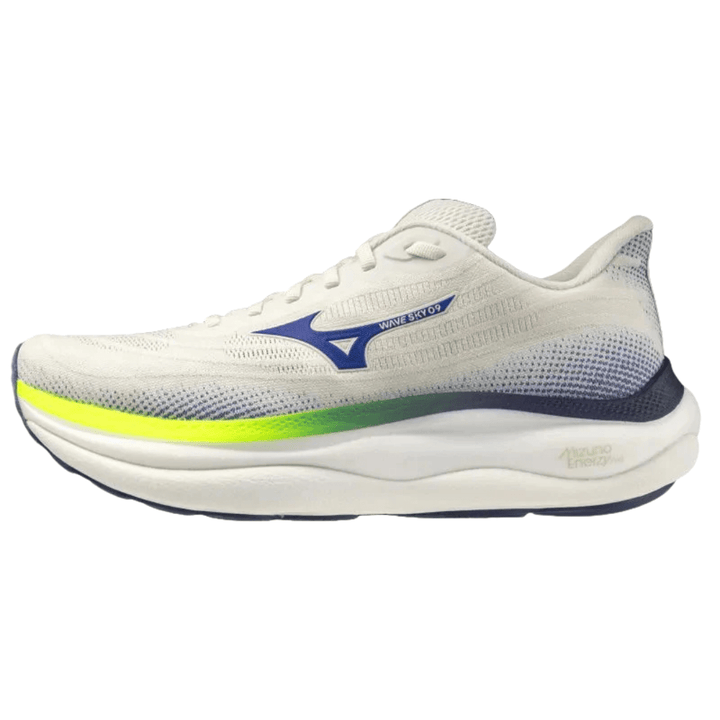 Mizuno Wave Sky 9 Men's Snow White/Surf the Web/Lightning Yellow - Run Vault
