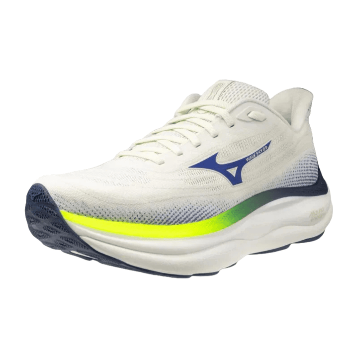 Mizuno Wave Sky 9 Men's Snow White/Surf the Web/Lightning Yellow - Run Vault