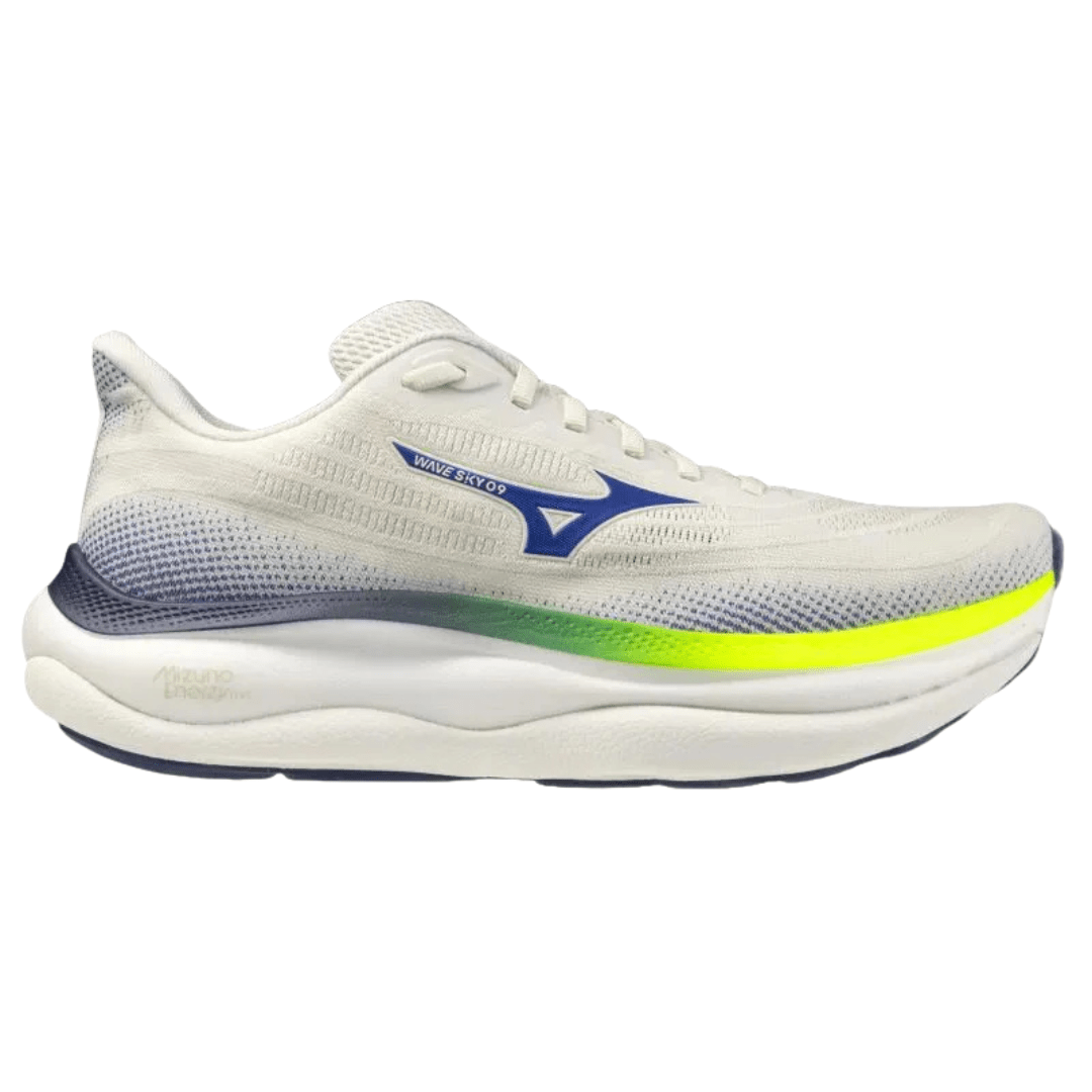 Mizuno Wave Sky 9 Men's Snow White/Surf the Web/Lightning Yellow - Run Vault