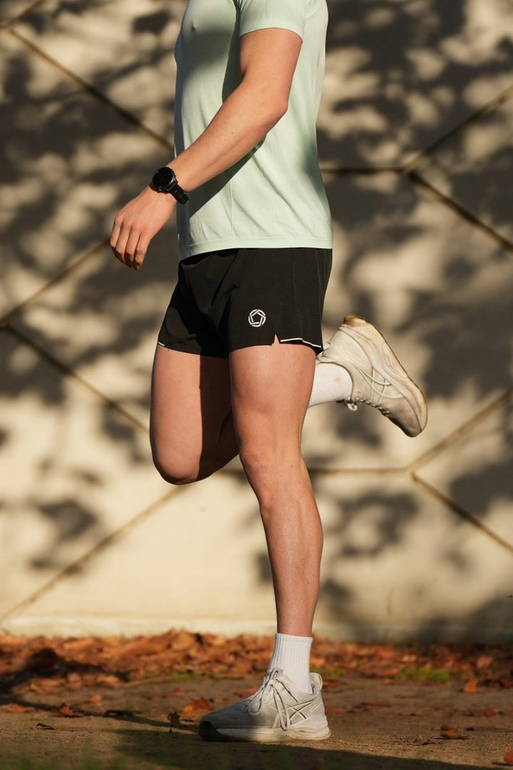 No Timid Souls Men's FLOWDRY 5-inch Unlined Shorts New Black - Run Vault