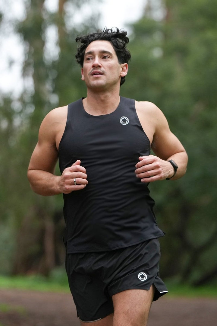 No Timid Souls Men's FLOWDRY Race Day Tank New Black - Run Vault